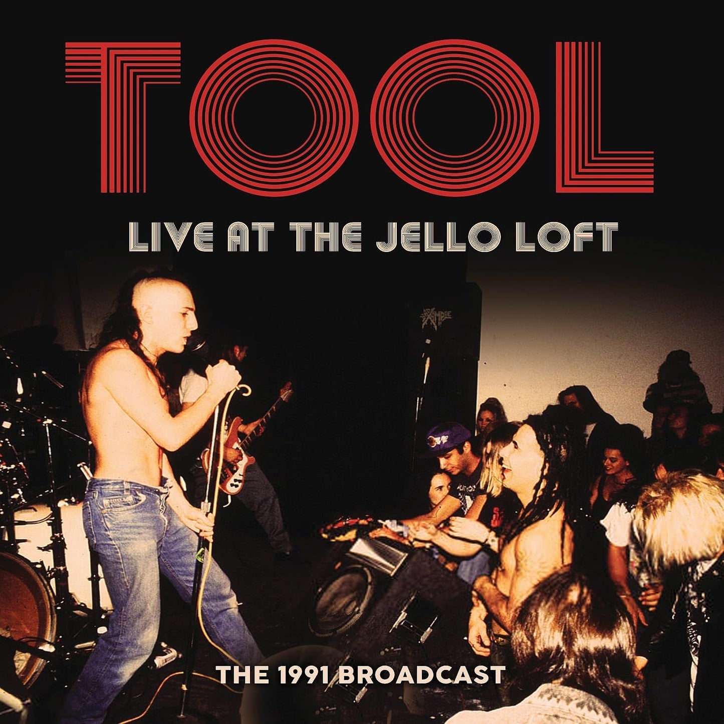 Tool album cover: Maynard James Keenan performing live with band and audience.