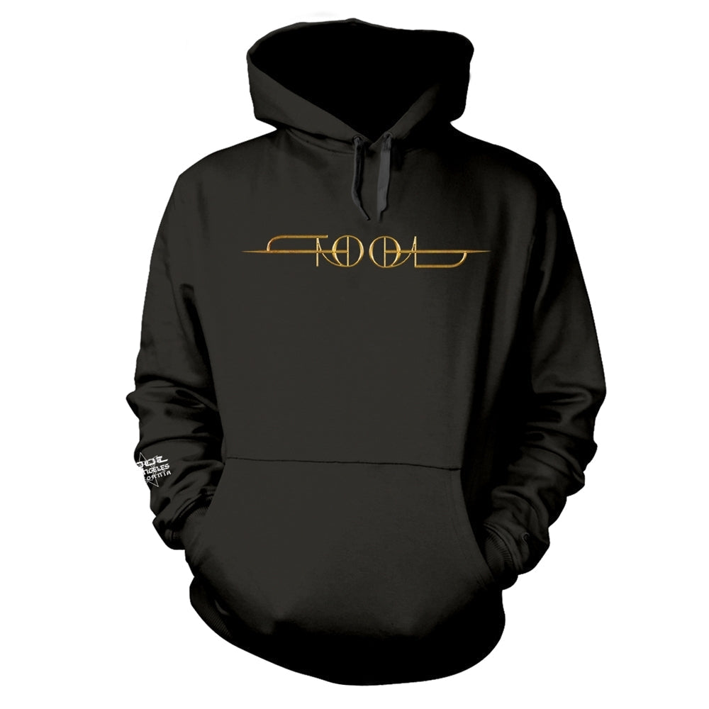 Black hooded sweater with "TOOL" logo centered on the chest.