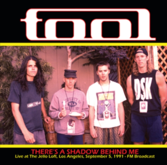 Tool band photo on vinyl cover, "There's A Shadow Behind Me" live album.