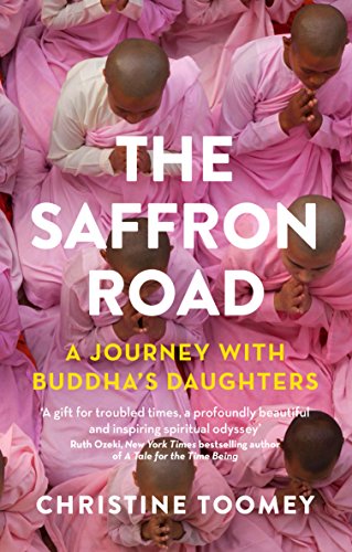 Book cover featuring a group of young Buddhist nuns in pink robes.