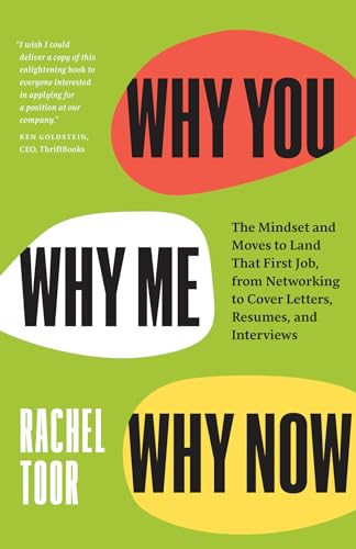 Book cover with bold text: "Why You, Why Me, Why Now" and author name.