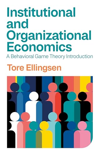Book cover with title “Institutional and Organizational Economics” and abstract crowd illustration.