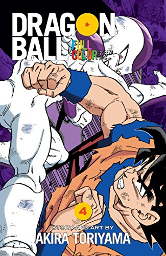 Dragon Ball manga cover showing Frieza punching Goku in a dynamic battle scene.
