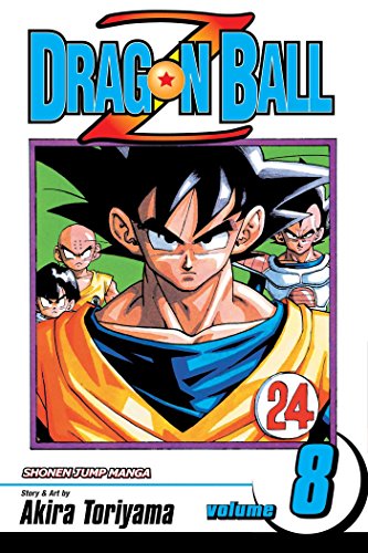 Dragon Ball Z manga volume 8 cover featuring Goku, Gohan, Krillin, and Vegeta.