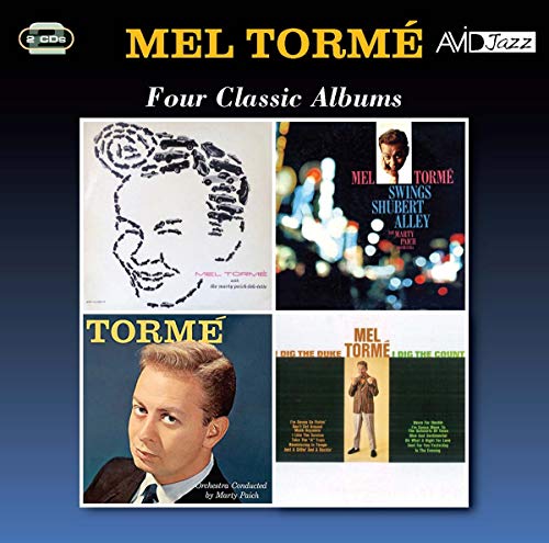 CD cover for Mel Tormé’s “Four Classic Albums” featuring portrait images.