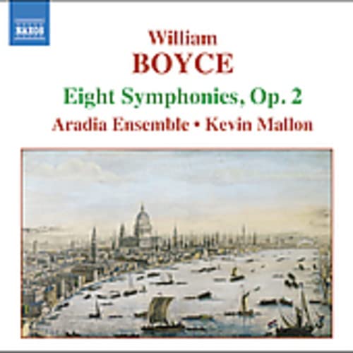 CD cover for William Boyce’s Eight Symphonies, featuring a cityscape.