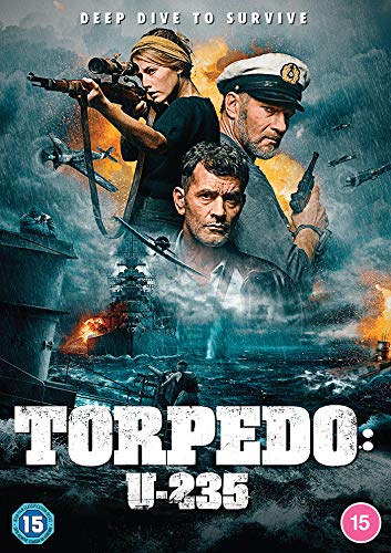 DVD cover showing three people, a submarine, and planes in a stormy sea battle.