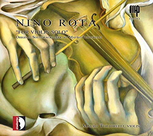 CD cover: abstract painting of hands and a violin, "Nino Rota" text.