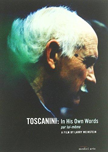 DVD cover featuring a profile portrait of elderly conductor Arturo Toscanini.