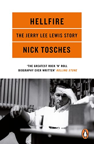 Book cover featuring orange text blocks and a black and white photo of Jerry Lee Lewis.