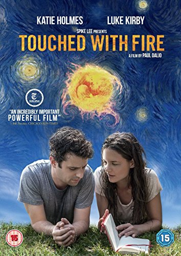 Touched With Fire" DVD cover featuring two young people and swirling art.