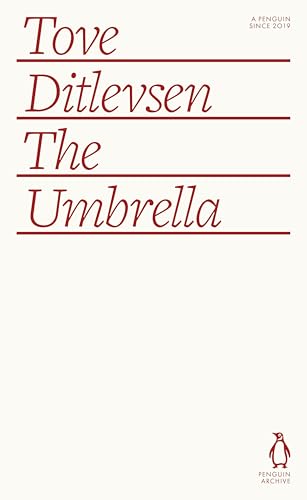 Book cover: “The Umbrella” by Tove Ditlevsen, red text on cream background.