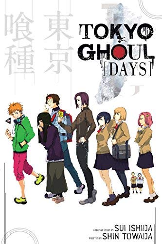 Book cover featuring the title Tokyo Ghoul Days with seven anime-style characters standing together.