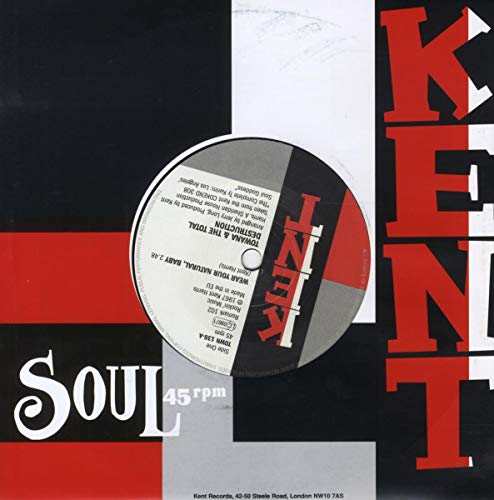 Black vinyl record with white label, red and white Kent Records design.
