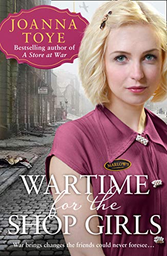 Book cover featuring a blonde woman in vintage clothing, wartime backdrop.