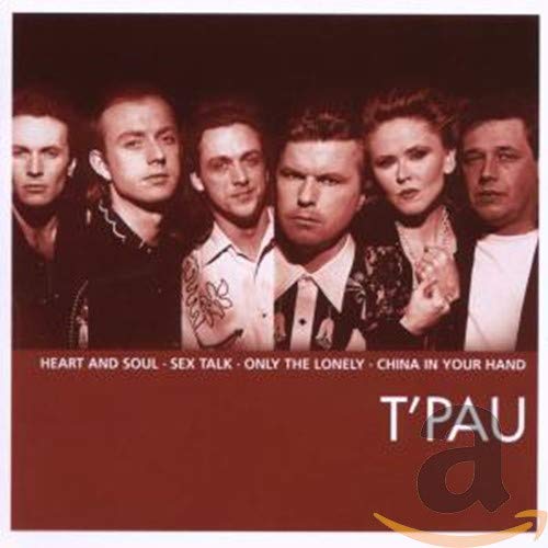 T’Pau band portrait on red album cover, with band name and song titles.