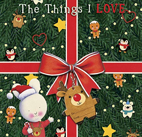 Gift slipcase cover with animals, a red ribbon, and festive decorations.