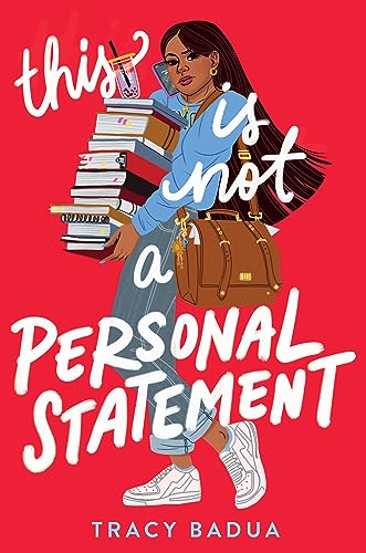 Book cover: illustrated young woman with books and a bubble tea.