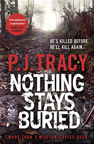 Book cover: dark forest scene with bold red and white title text.