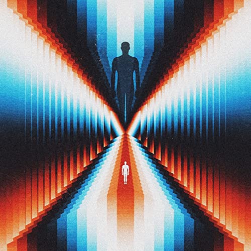 Album cover with a silhouetted figure in a colorful, abstract tunnel.