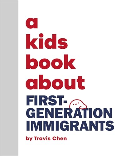 Book cover with red and blue text about first-generation immigrants.