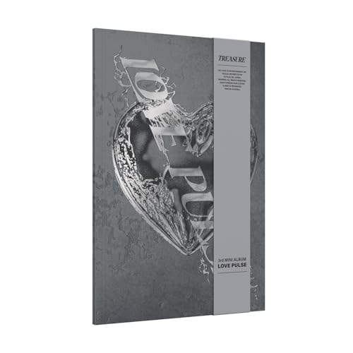 CD album cover for Treasure’s “Love Pulse” featuring a cracked heart design.
