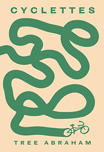 Book cover for "Cyclettes" with green abstract lines and a bicycle.