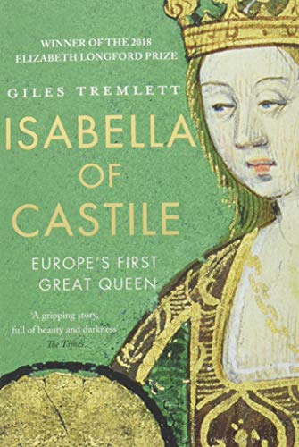 Book cover featuring a portrait of Isabella of Castile in gold attire.
