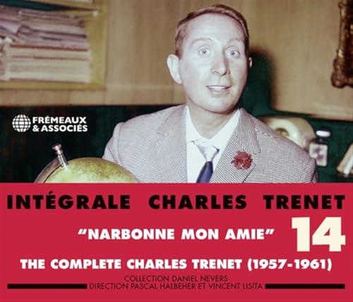 CD cover featuring Charles Trenet in a suit, with red title text.