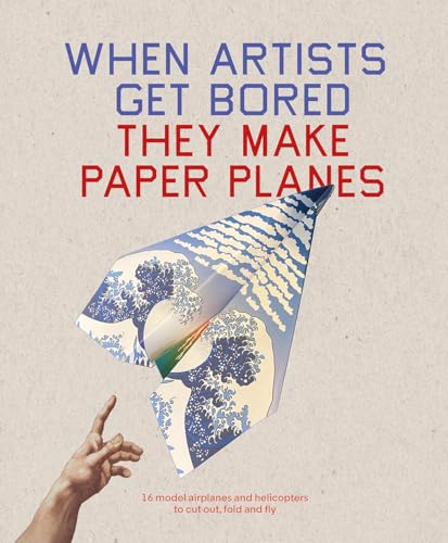 A paper plane with a Great Wave pattern flying toward a reaching human hand.