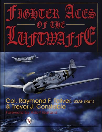 Book cover: "Fighter Aces of the Luftwaffe" with WWII German fighter planes.