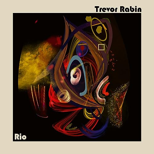 Trevor Rabin’s “Rio” CD cover: abstract, colorful swirls and shapes on black.