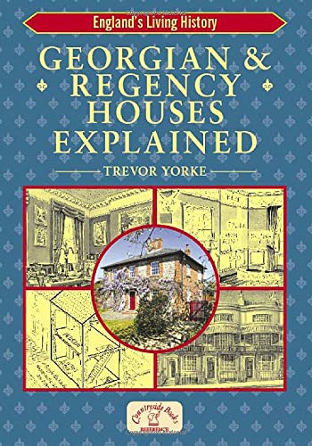 Book cover featuring illustrations and photos of Georgian and Regency houses.