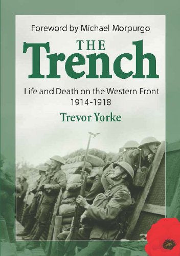 Book cover: soldiers in a trench, with a poppy in the corner.