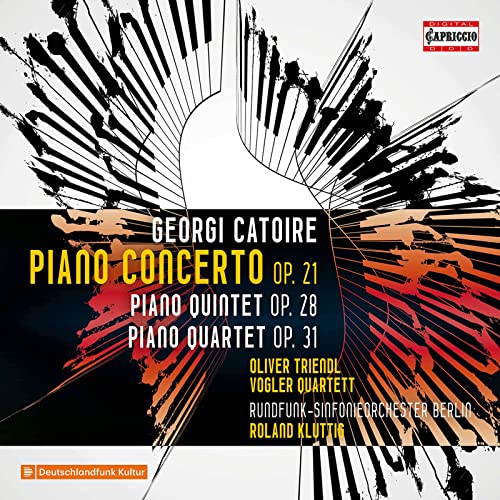 CD cover: abstract piano keys with text naming composer Georgi Catoire.
