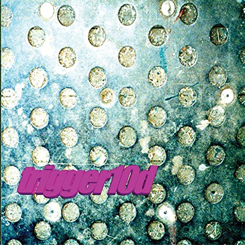 CD cover with a textured metal surface and pink text.