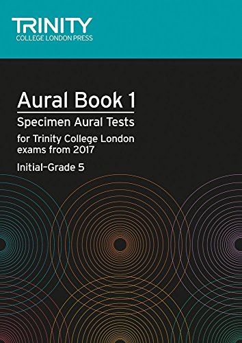 Trinity College London Aural Tests Book 1 cover, dark teal and black.