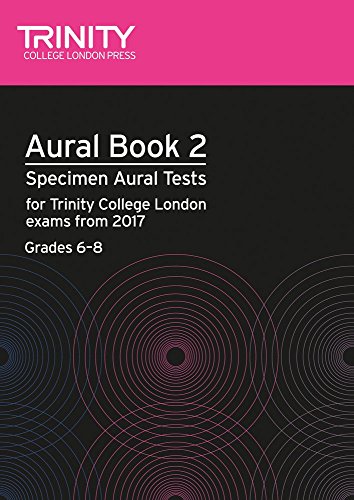 Trinity College London Aural Book 2 for grades 6 to 8, with circular graphic design.