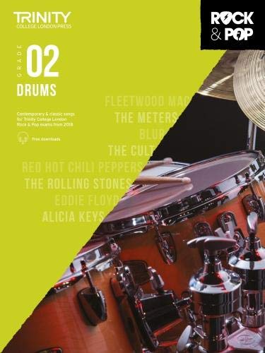 Trinity College London Rock and Pop Grade 2 Drums music book cover.