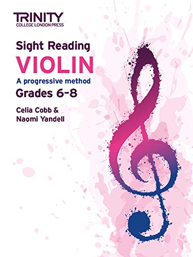 Trinity College London violin sight-reading book, grades 6-8, with treble clef.