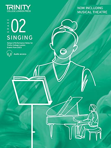 Trinity College London Grade 2 Singing Exam Pieces book cover, teal background.