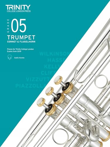 Trinity College London Grade 5 trumpet, cornet, and flugelhorn exam music book cover.