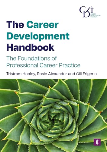 Book cover: "The Career Development Handbook" with a succulent plant image.