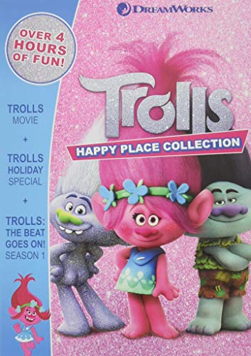 “Trolls: Happy Place Collection” DVD cover featuring Poppy and Branch.
