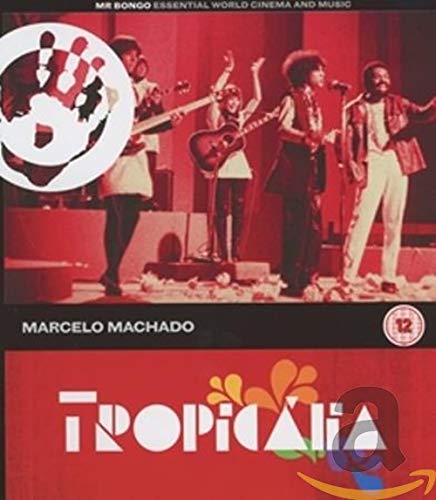 Blu-ray cover for the documentary “Tropicalia” featuring a band performing.
