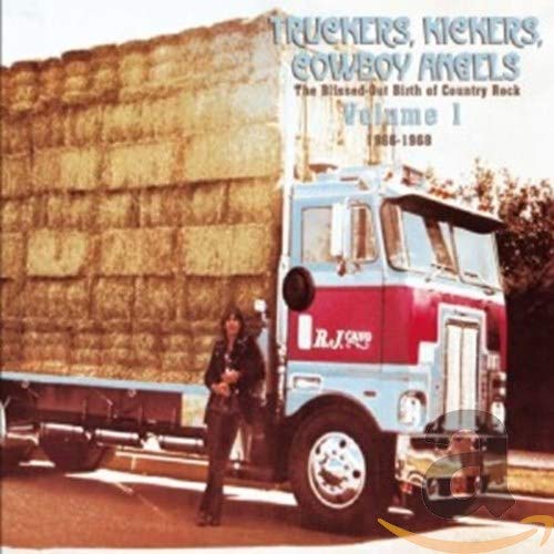 CD cover: red truck with hay bales, a man, and text.
