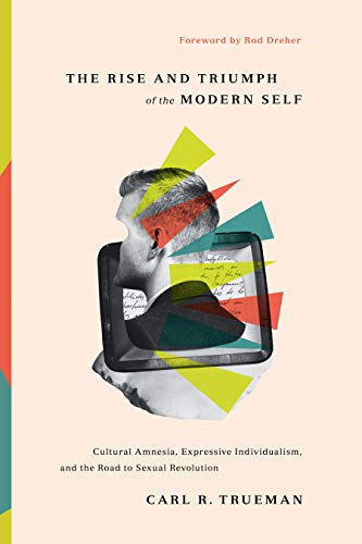 Book cover with a black and white profile portrait overlaid with colorful shapes.