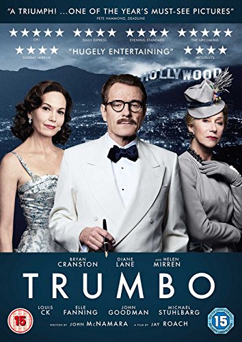 “Trumbo” DVD cover featuring Bryan Cranston, Diane Lane, and Helen Mirren.