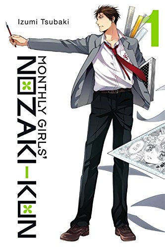 Manga cover: a young man in a suit with art supplies, volume one.