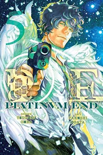 Manga volume cover with a man holding a gun and angelic wings.